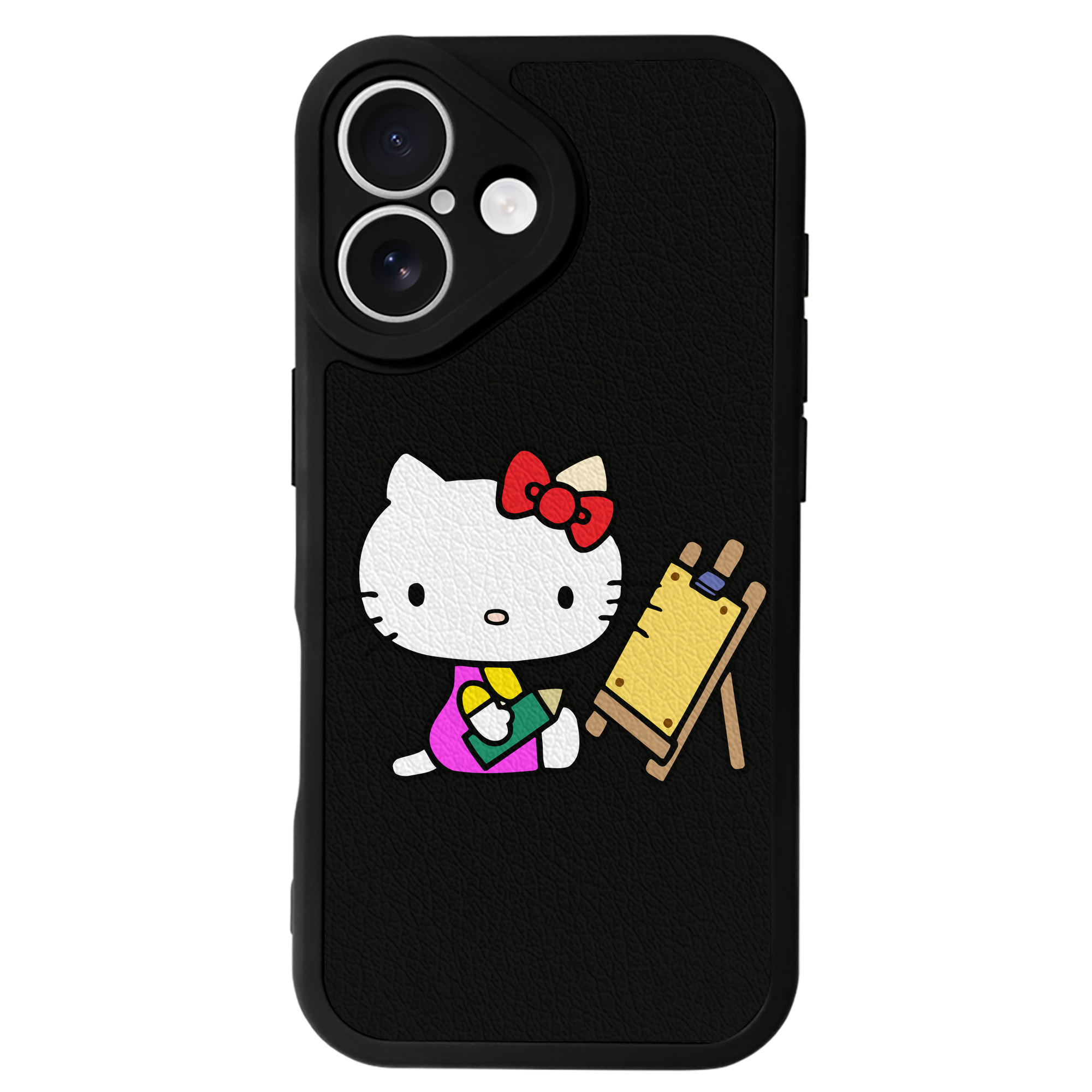 （画像用） Hello Kitty ハローキティ 【iPhone 16シリーズ対応】シリコンスマホケース（レザー調） 材質：シリコン